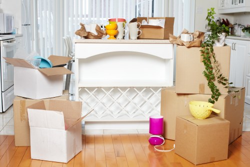 Local movers assisting with packing