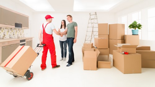Professional movers handling residential removals